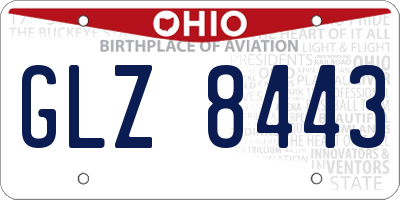 OH license plate GLZ8443