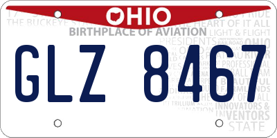 OH license plate GLZ8467