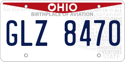OH license plate GLZ8470