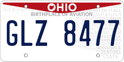 OH license plate GLZ8477