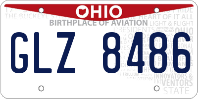 OH license plate GLZ8486