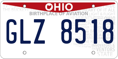 OH license plate GLZ8518