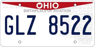OH license plate GLZ8522