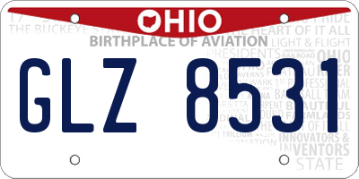 OH license plate GLZ8531
