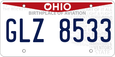 OH license plate GLZ8533