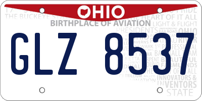 OH license plate GLZ8537