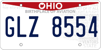 OH license plate GLZ8554