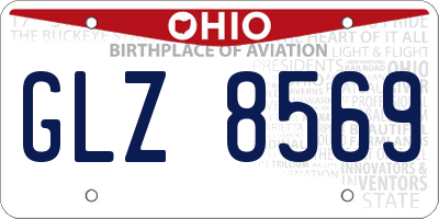OH license plate GLZ8569