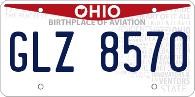 OH license plate GLZ8570