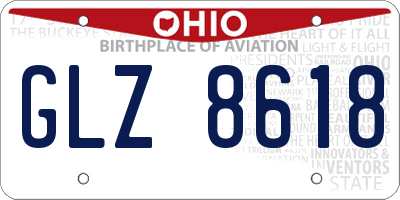 OH license plate GLZ8618