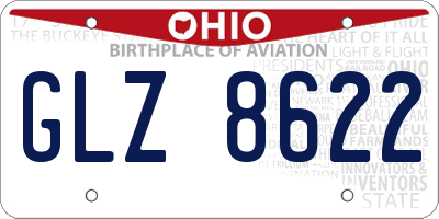 OH license plate GLZ8622