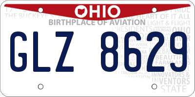 OH license plate GLZ8629