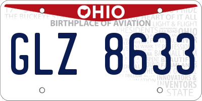 OH license plate GLZ8633