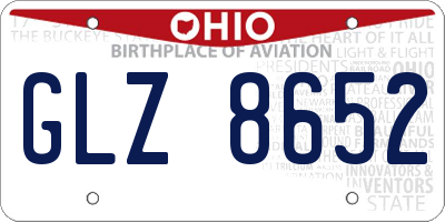 OH license plate GLZ8652