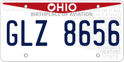 OH license plate GLZ8656