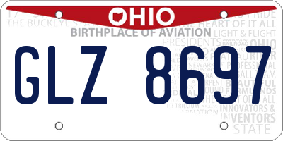 OH license plate GLZ8697