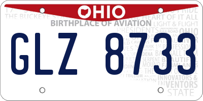 OH license plate GLZ8733