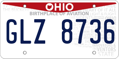 OH license plate GLZ8736