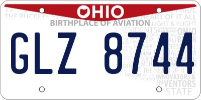 OH license plate GLZ8744