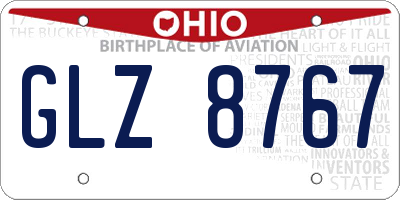 OH license plate GLZ8767