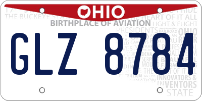 OH license plate GLZ8784