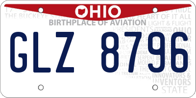 OH license plate GLZ8796