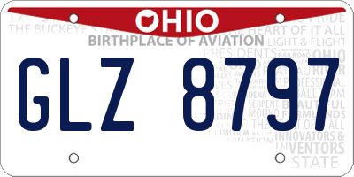 OH license plate GLZ8797