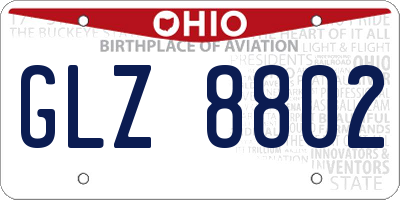 OH license plate GLZ8802