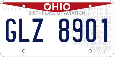 OH license plate GLZ8901