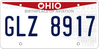OH license plate GLZ8917