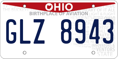 OH license plate GLZ8943