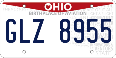 OH license plate GLZ8955