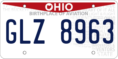 OH license plate GLZ8963
