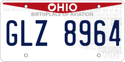 OH license plate GLZ8964