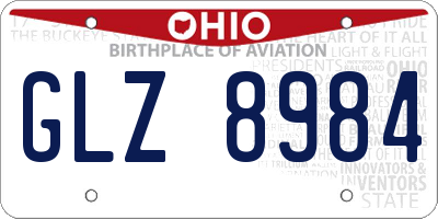 OH license plate GLZ8984