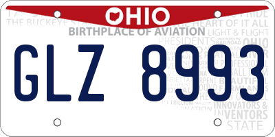 OH license plate GLZ8993