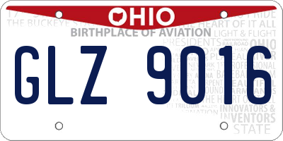 OH license plate GLZ9016