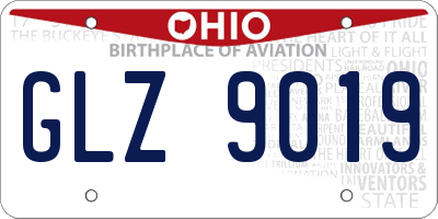 OH license plate GLZ9019