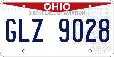 OH license plate GLZ9028