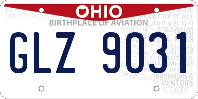 OH license plate GLZ9031