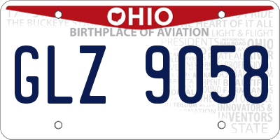 OH license plate GLZ9058