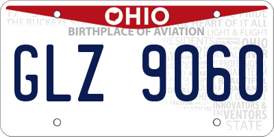 OH license plate GLZ9060
