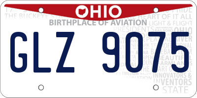 OH license plate GLZ9075