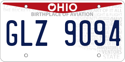 OH license plate GLZ9094