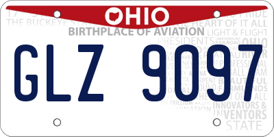 OH license plate GLZ9097