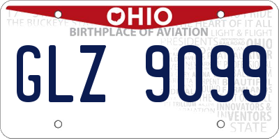 OH license plate GLZ9099