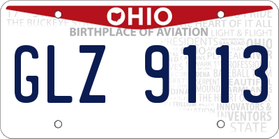 OH license plate GLZ9113