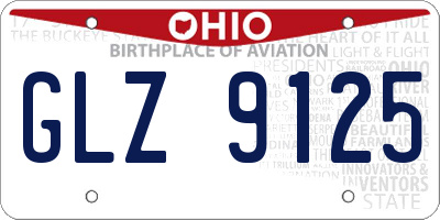 OH license plate GLZ9125