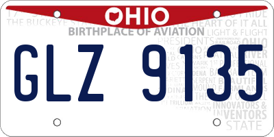 OH license plate GLZ9135
