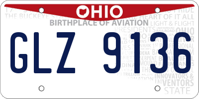 OH license plate GLZ9136